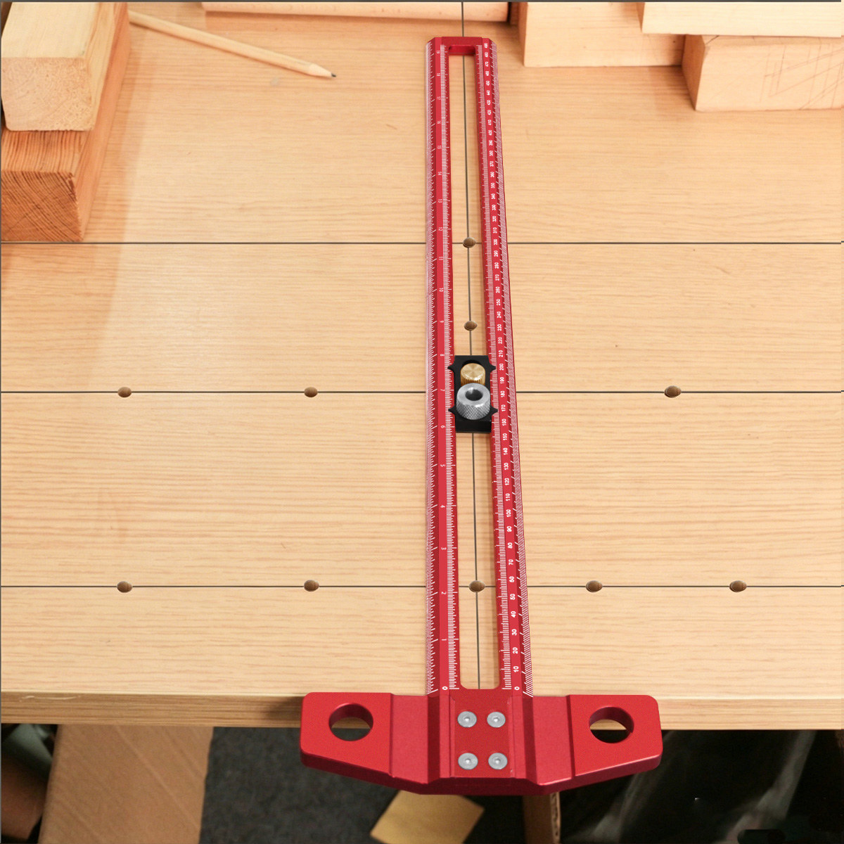 Dovetail Marking Guide - Houtbewerkings T-vierkant markeermaat, layout-aftekenliniaal met verstelbare