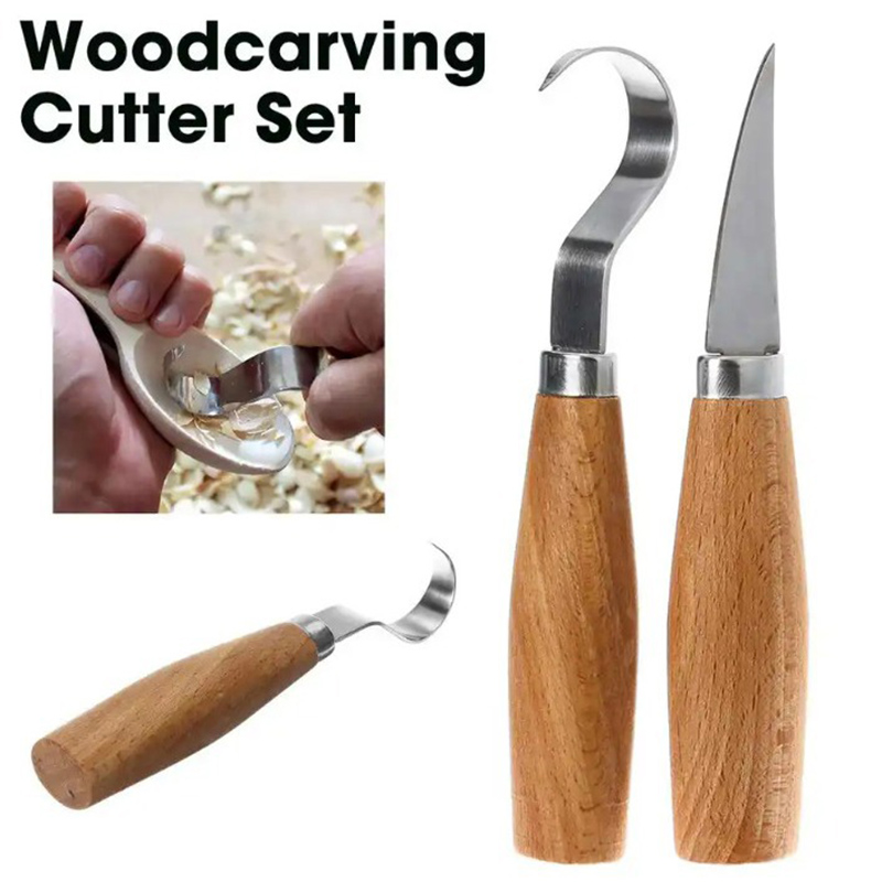 Workshop Tools For Carpentry - Houtsnijmes Beitelhaakmes Snijgereedschap Ergonomische houtbewerkingslepel Duurzaam