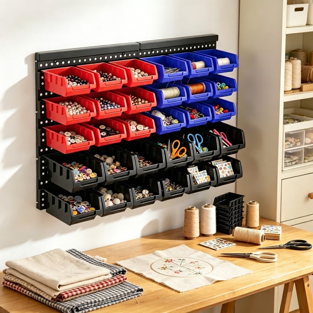 Workshop Tools Hanging - Wandmontage opbergbakken organizer rek met 30