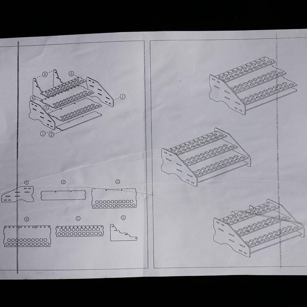 Workshop Tools Shelf - Verfstandaard Houten Organizer Multi Slot Modelleringsgereedschaprek