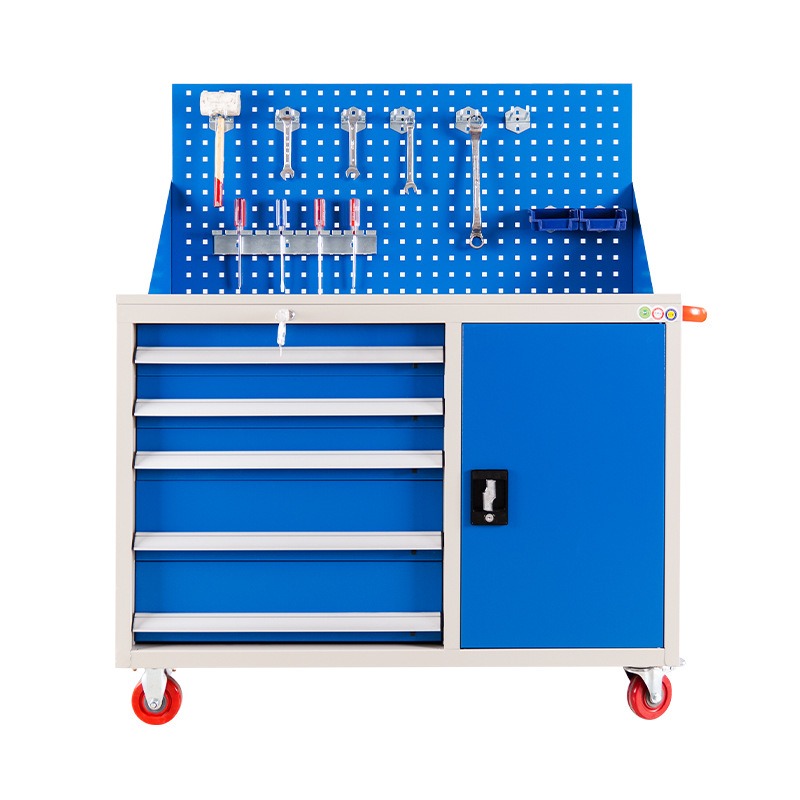 Workshop Tools Shelf - Industriële gereedschapskast met meerdere laden, centraal