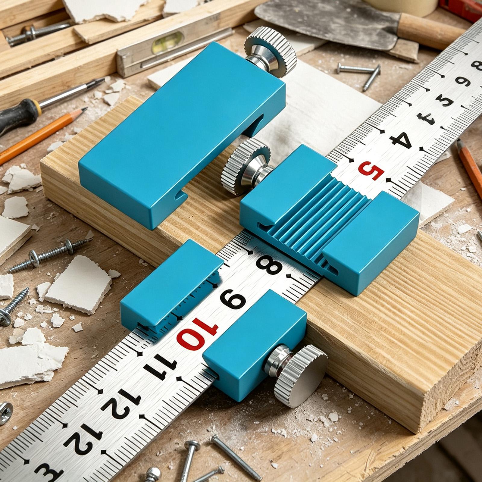 Workshop Tools For Carpentry - Timmerwerkgereedschap Timmermansliniaal Positioneringsblok Houtbewerking Stalen schaalstop