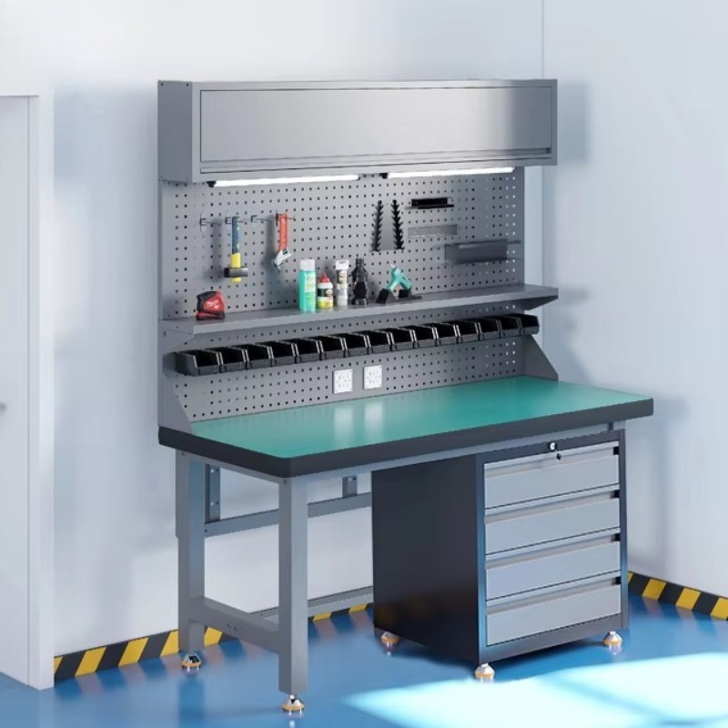Tools For Electronic Workshop - Zware antistatische werkbank, aanpasbaar, met gereedschapsopslag,