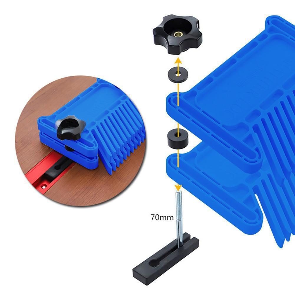 Workshop Tools Safety - Blauw ABS Plastic Feather Board Set