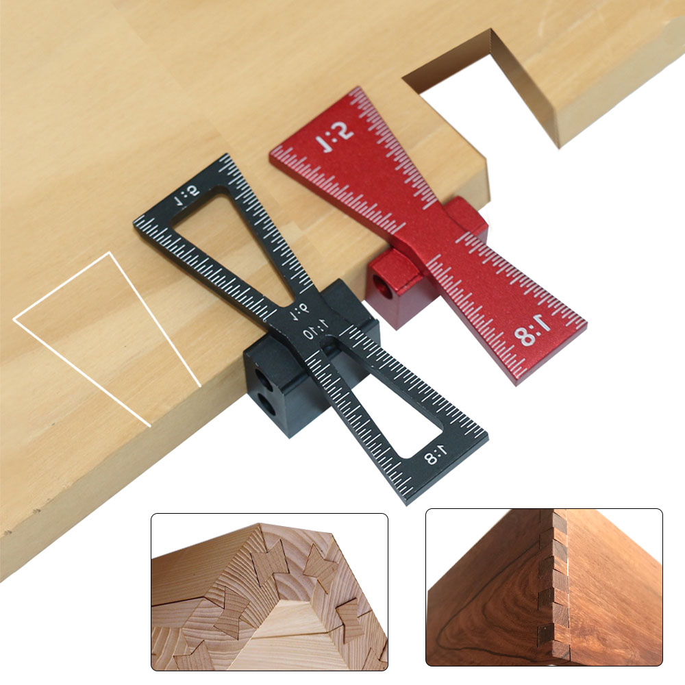 Dovetail Marking Guide - Houtbewerking Zwaluwstaartmarkering Aluminium Zwaluwstaartmarkering Sjabloon Precieze