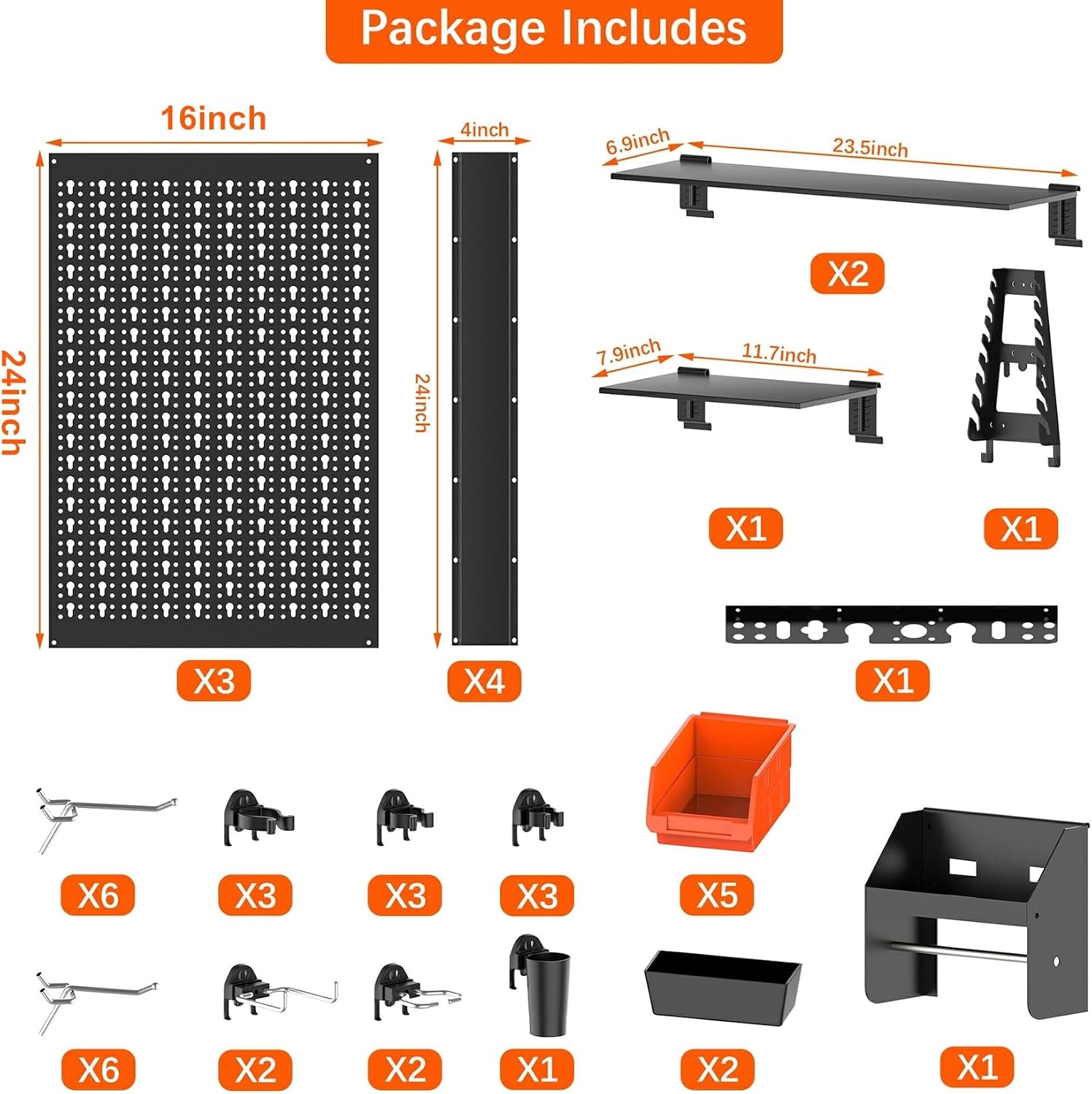 Metalen Pegboard Wandorganizer - Workshop Tools Shelf recensie en prijs
