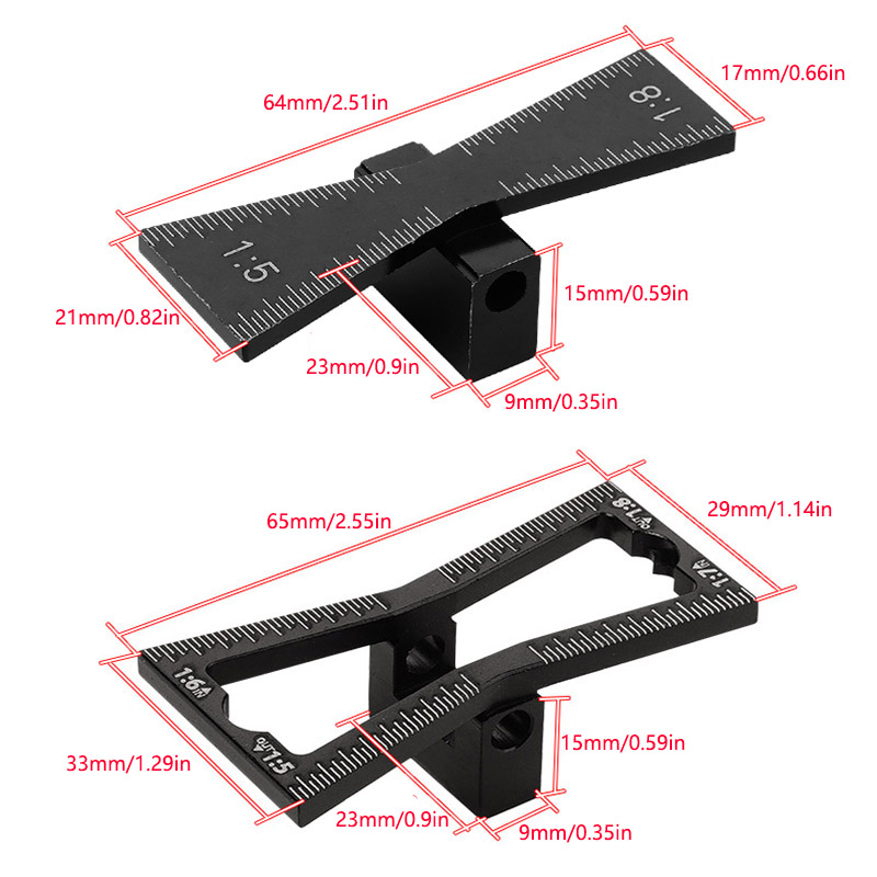 2 stuks zwaluwstaartmarkerings - Dovetail Marking Guide recensie en prijs