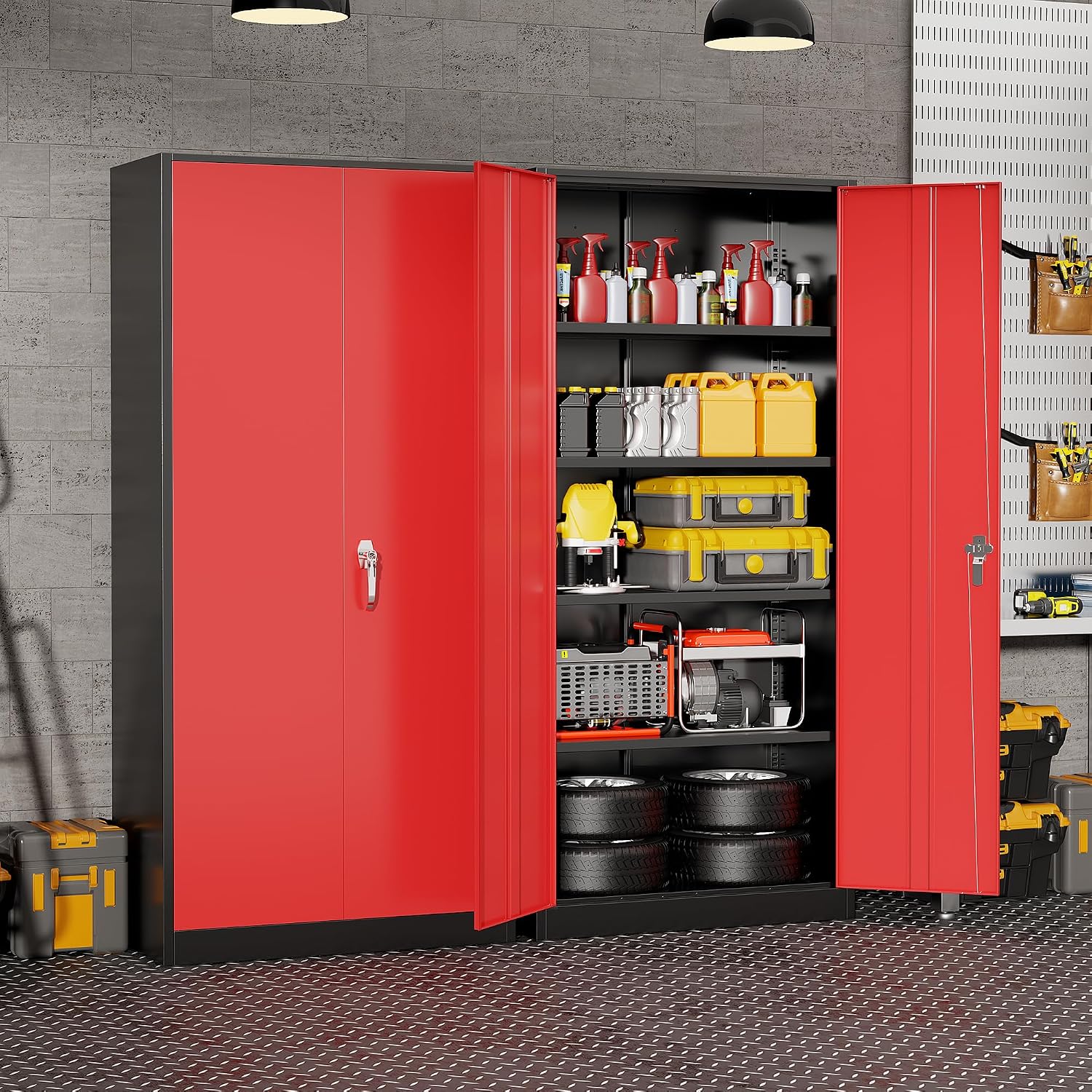 Zware metalen garage-opbergkas - Tools For Home Workshop recensie en prijs