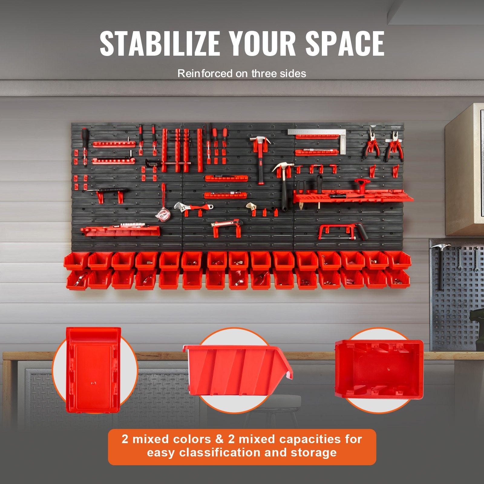 Wandmontage 30-delige plastic  - Workshop Tools Shelf recensie en prijs