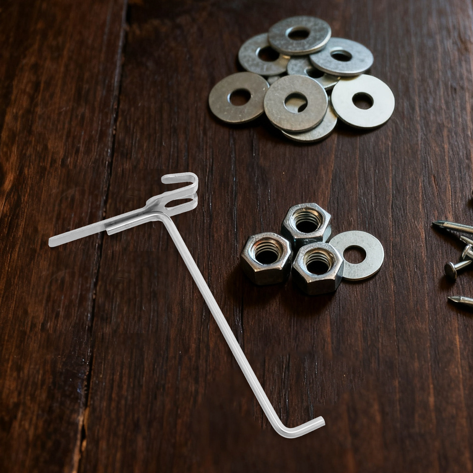 6 stuks roestvrijstalen pegboa - Workshop Tools Shelf recensie en prijs