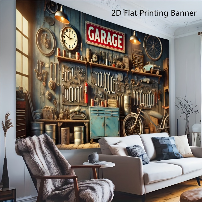 Industriële garage achtergrond - Workshop Tools Wallpaper recensie en prijs