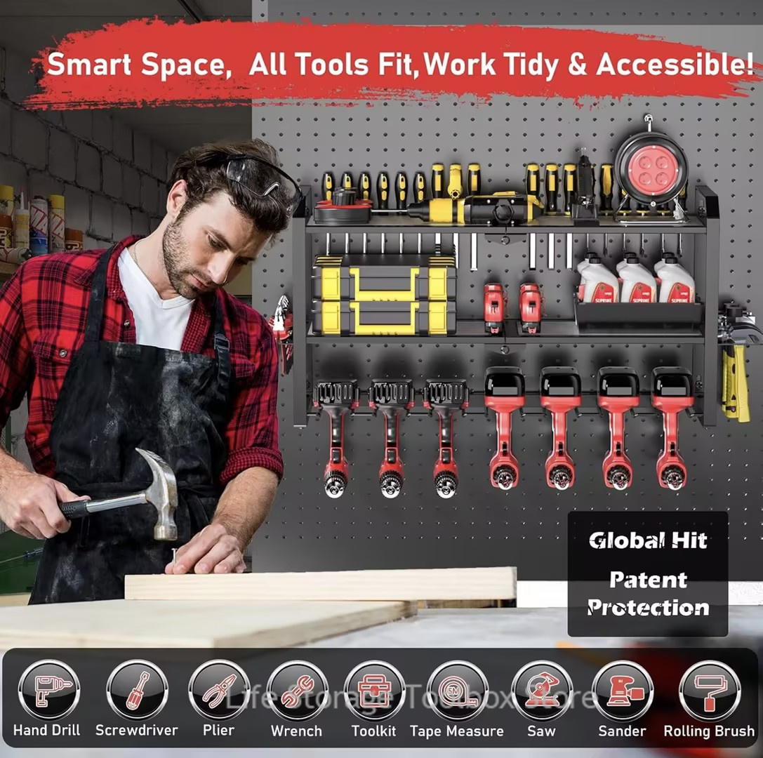 Multifunctionele wandgereedsch - Workshop Tools Shelf recensie en prijs
